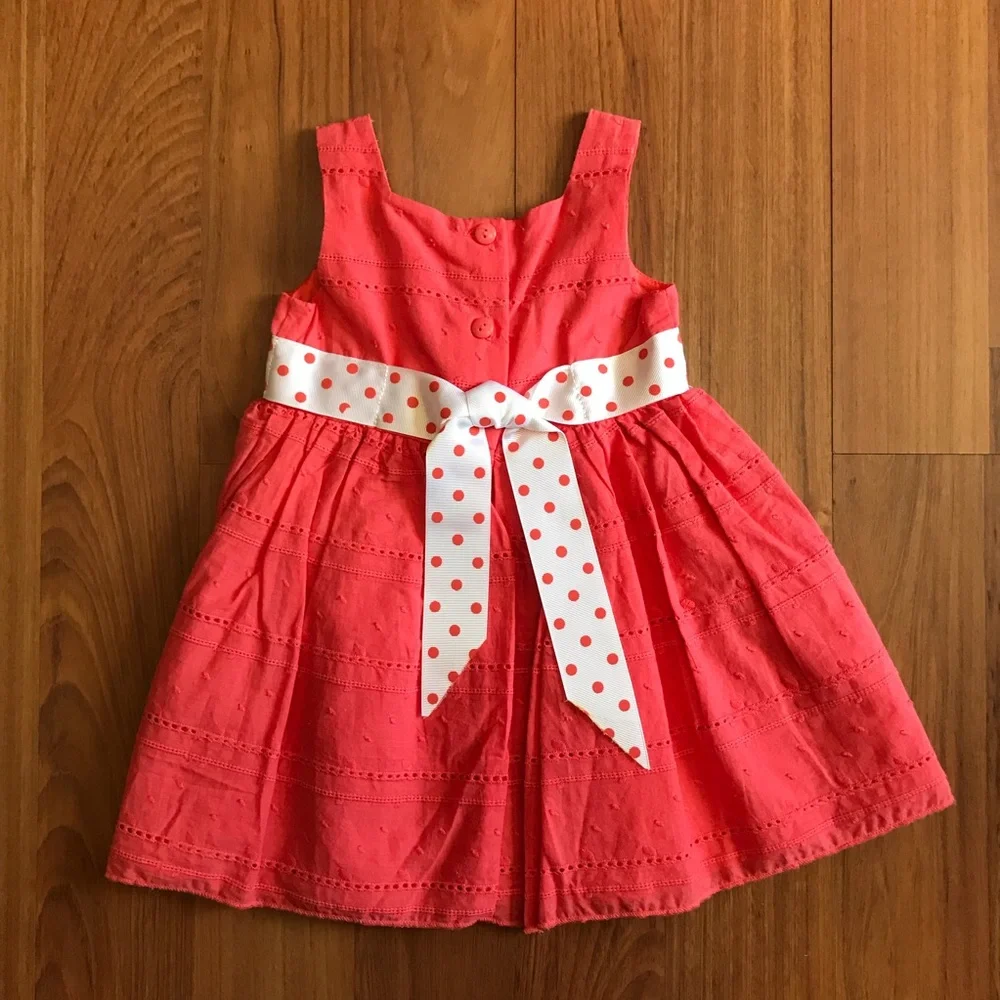Youngland Toddler Girls Coral Pink Sleeveless Dress Size 2T
